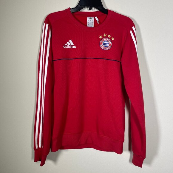 adidas Other - Adidas Climalite Red FC Bayern Munchen Red Sweatshirt Small Men's!
